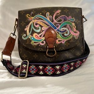 Vintage Louis Vuitton Saddle Bag - Hand Painted by New Vintage Handbags